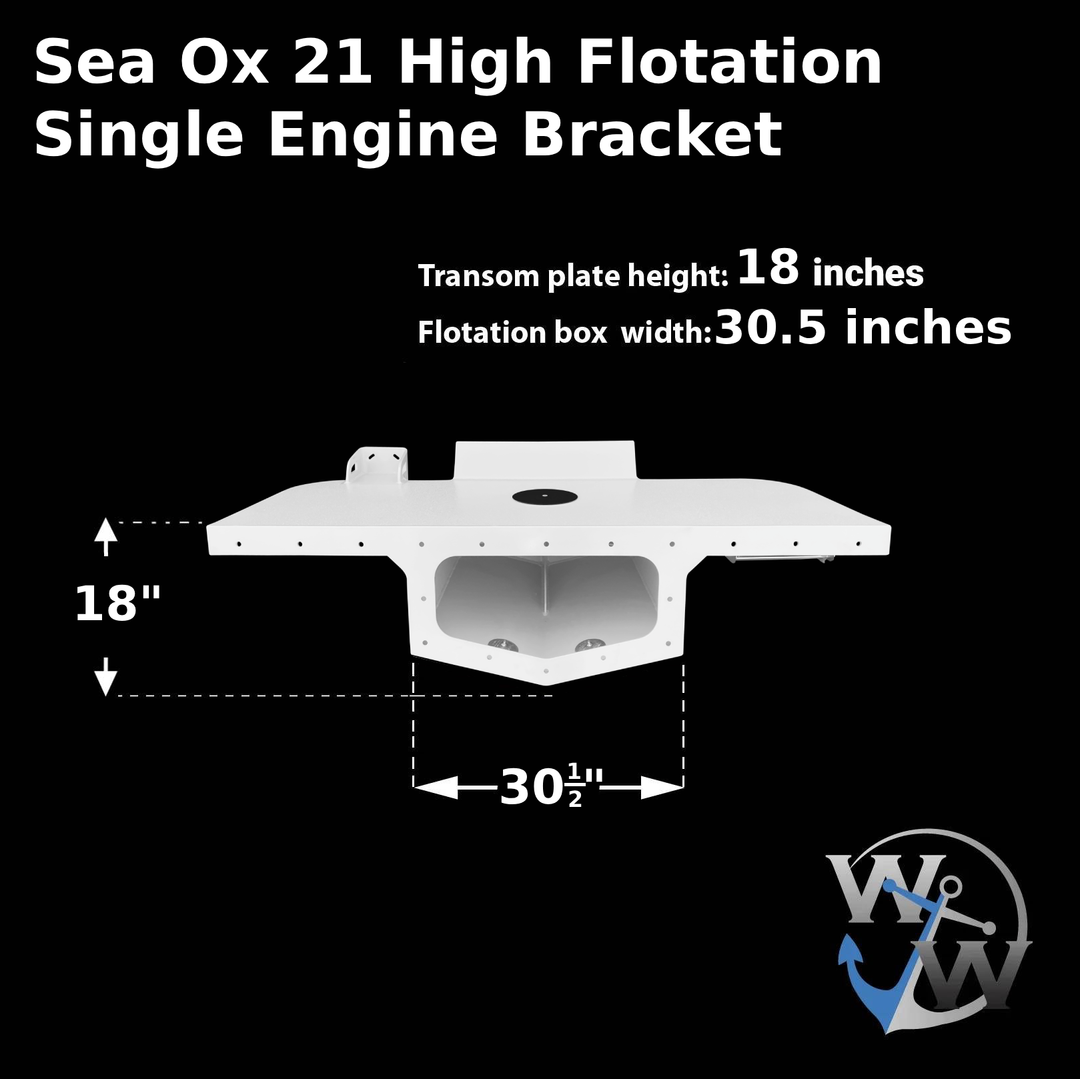 Sea Ox 21 High Flotation Single Engine Bracket