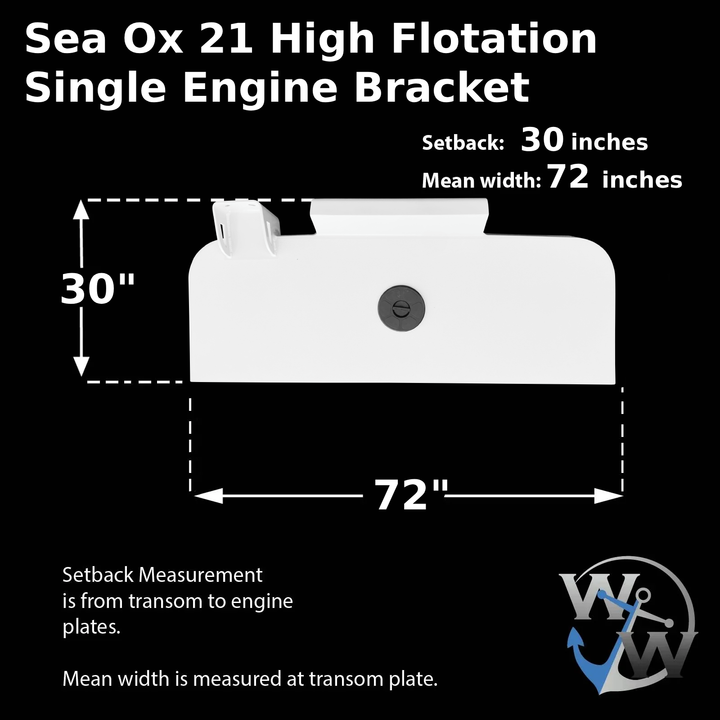 Sea Ox 21 High Flotation Single Engine Bracket