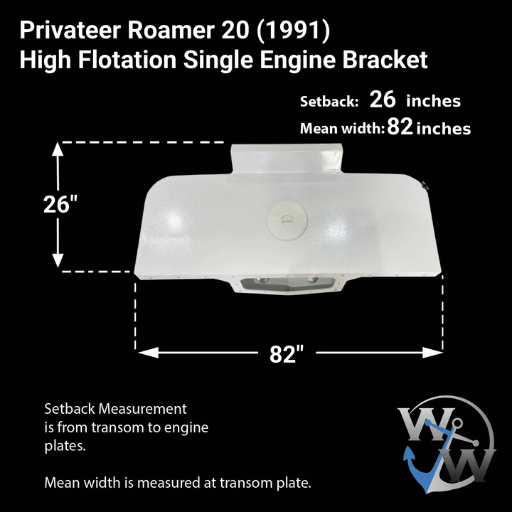 Privateer Roamer 20 (1991) High Flotation Single Engine Bracket