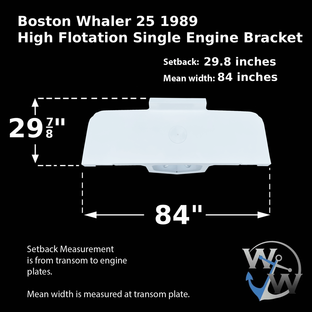 Boston Whaler 25 1989 High Flotation Single Engine Bracket