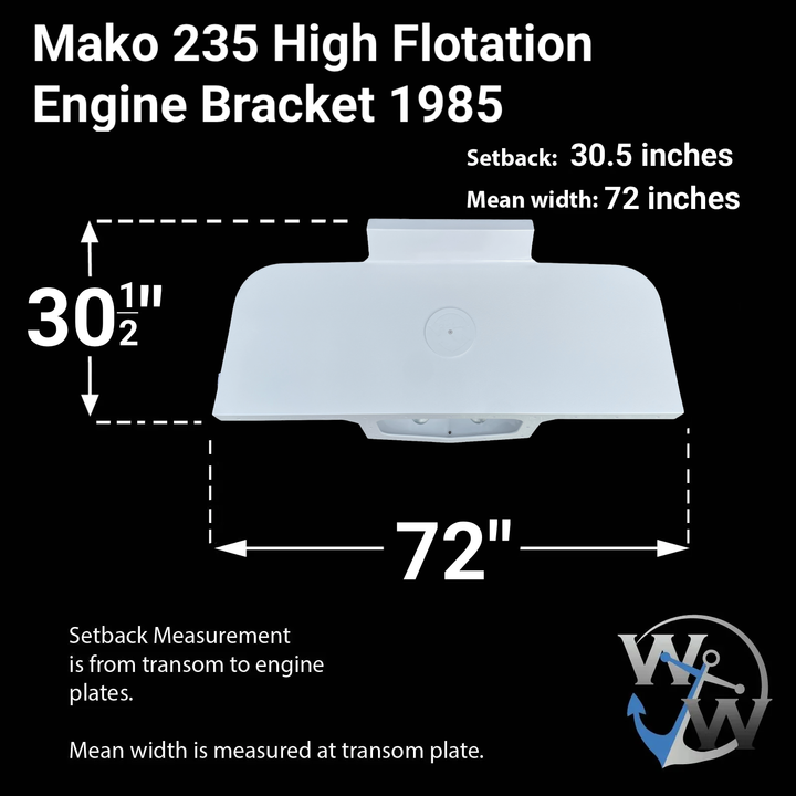 Mako 235 (1985) High Flotation Single Engine Bracket
