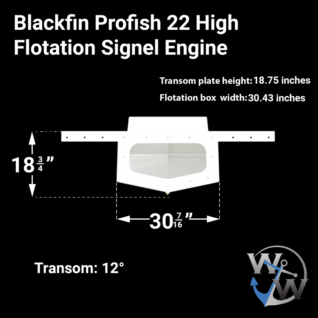 Blackfin Profish 22 (1997-2006) High Flotation Single Bracket