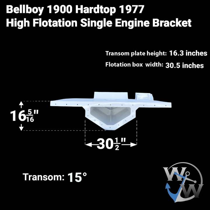 Bellboy 1900 Hardtop (1977) High Flotation Single Engine Bracket