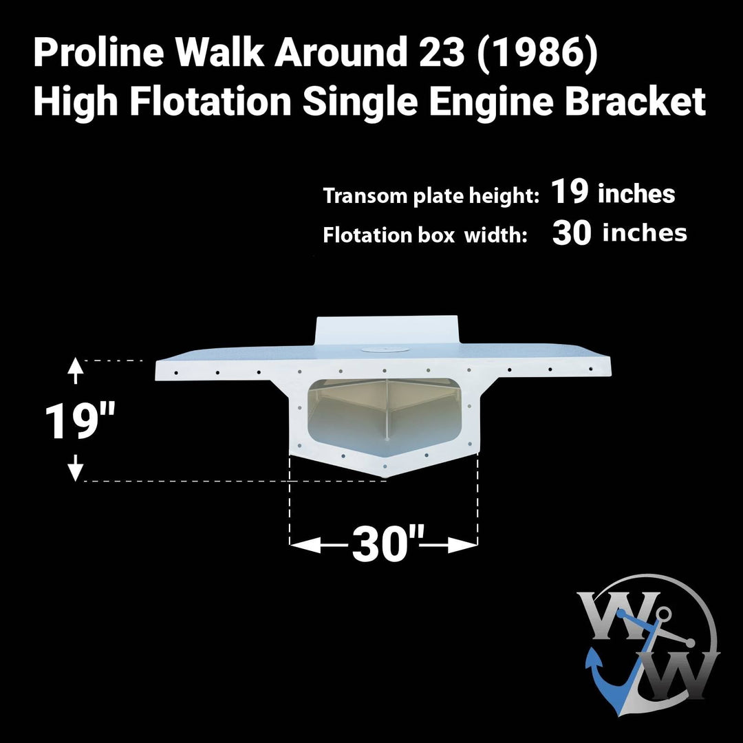 Proline Walk Around 23 (1986) High Flotation Single Engine Bracket