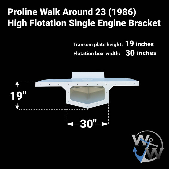 Proline Walk Around 23 (1986) High Flotation Single Engine Bracket