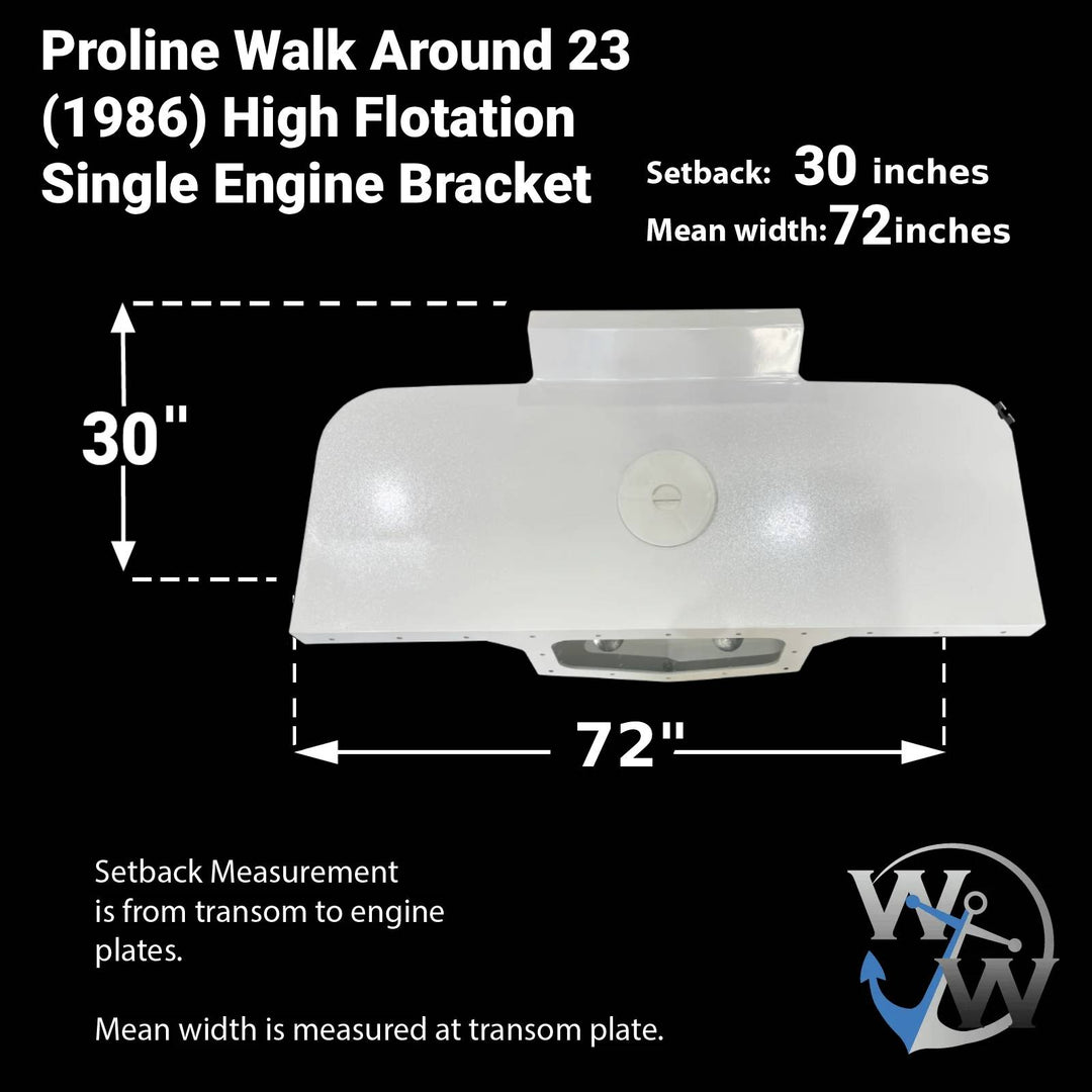 Proline Walk Around 23 (1986) High Flotation Single Engine Bracket