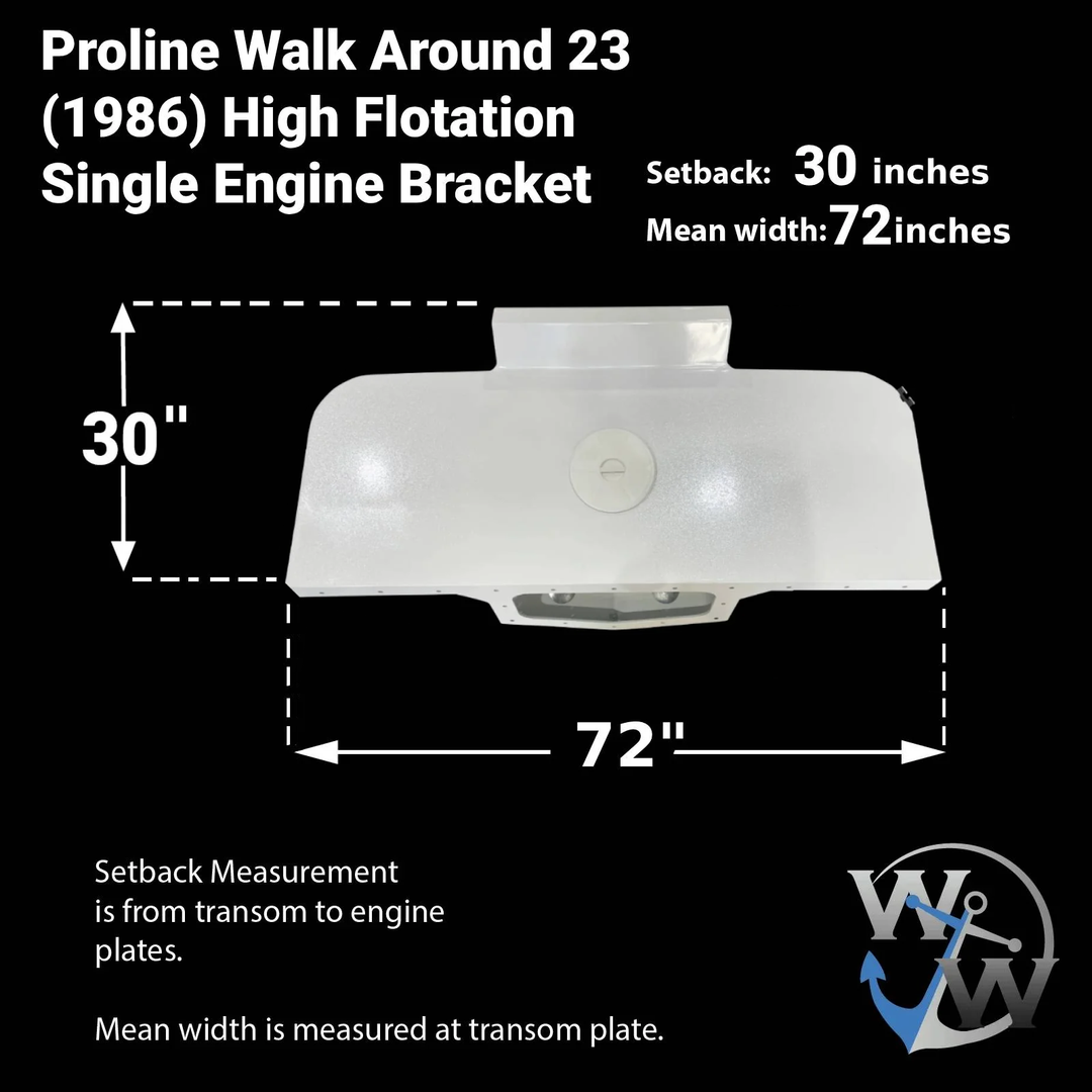 Proline Walk Around 23 (1986) High Flotation Single Engine Bracket