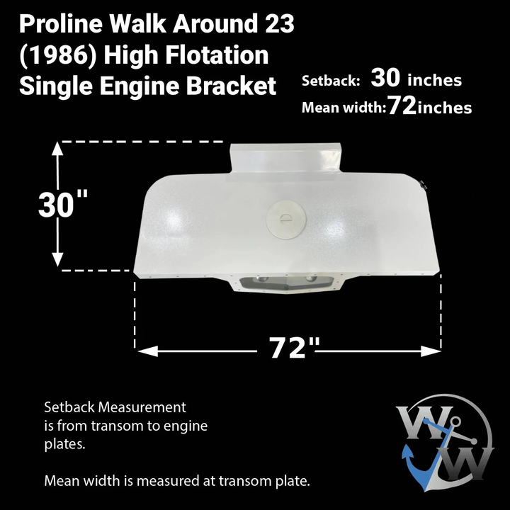 Proline Walk Around 23 (1986) High Flotation Single Engine Bracket