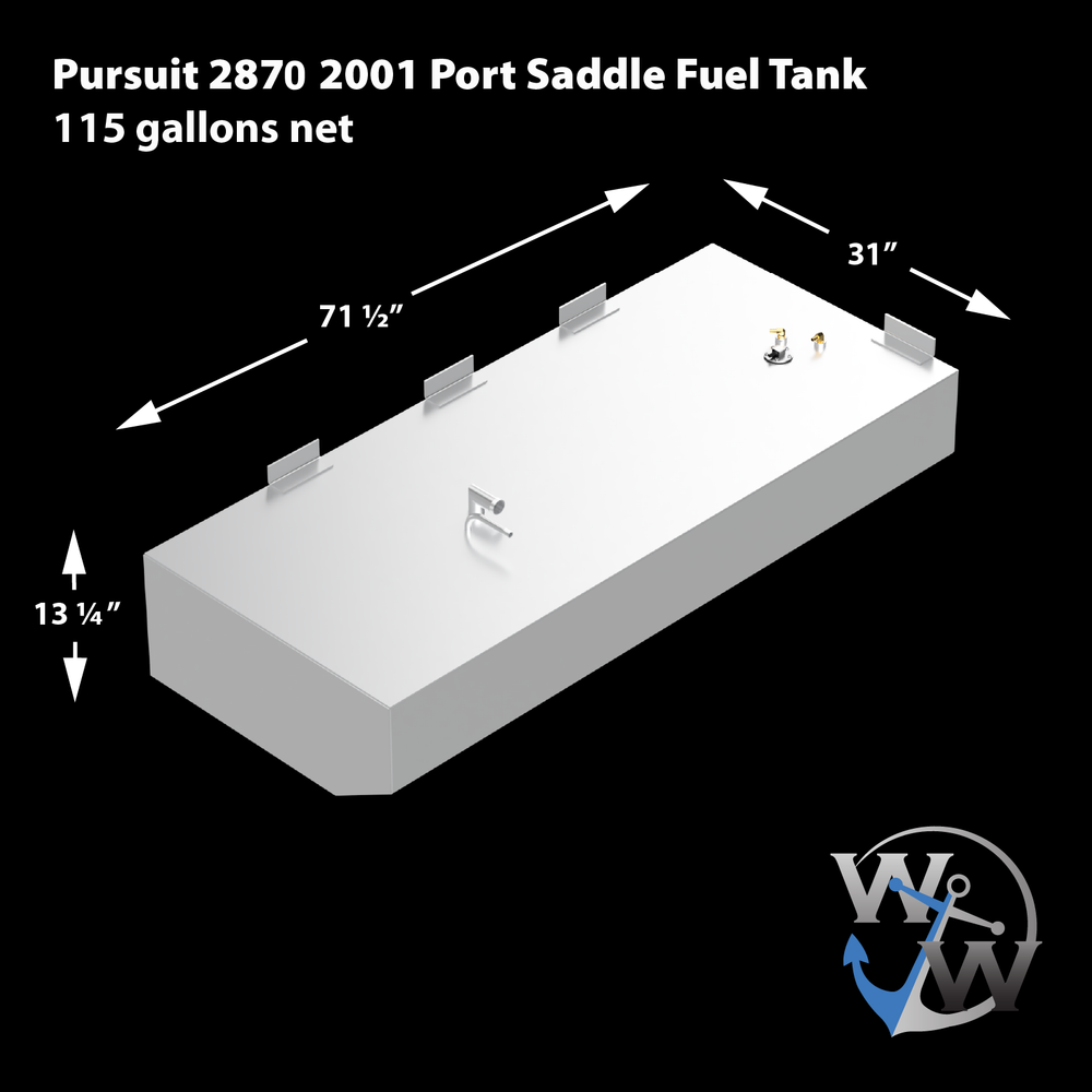 Pursuit 2870 WA 2001  Saddle Fuel Tank Combo (2-tanks) | OEM Replacement - Welding World, Inc.