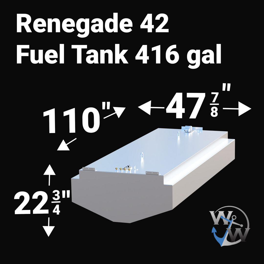 Renegade 42 - 3 Tank Combo - Fuel Tank (416 gal) Water (36 gal) and Hoding Tank (15 gal) | OEM Replacement