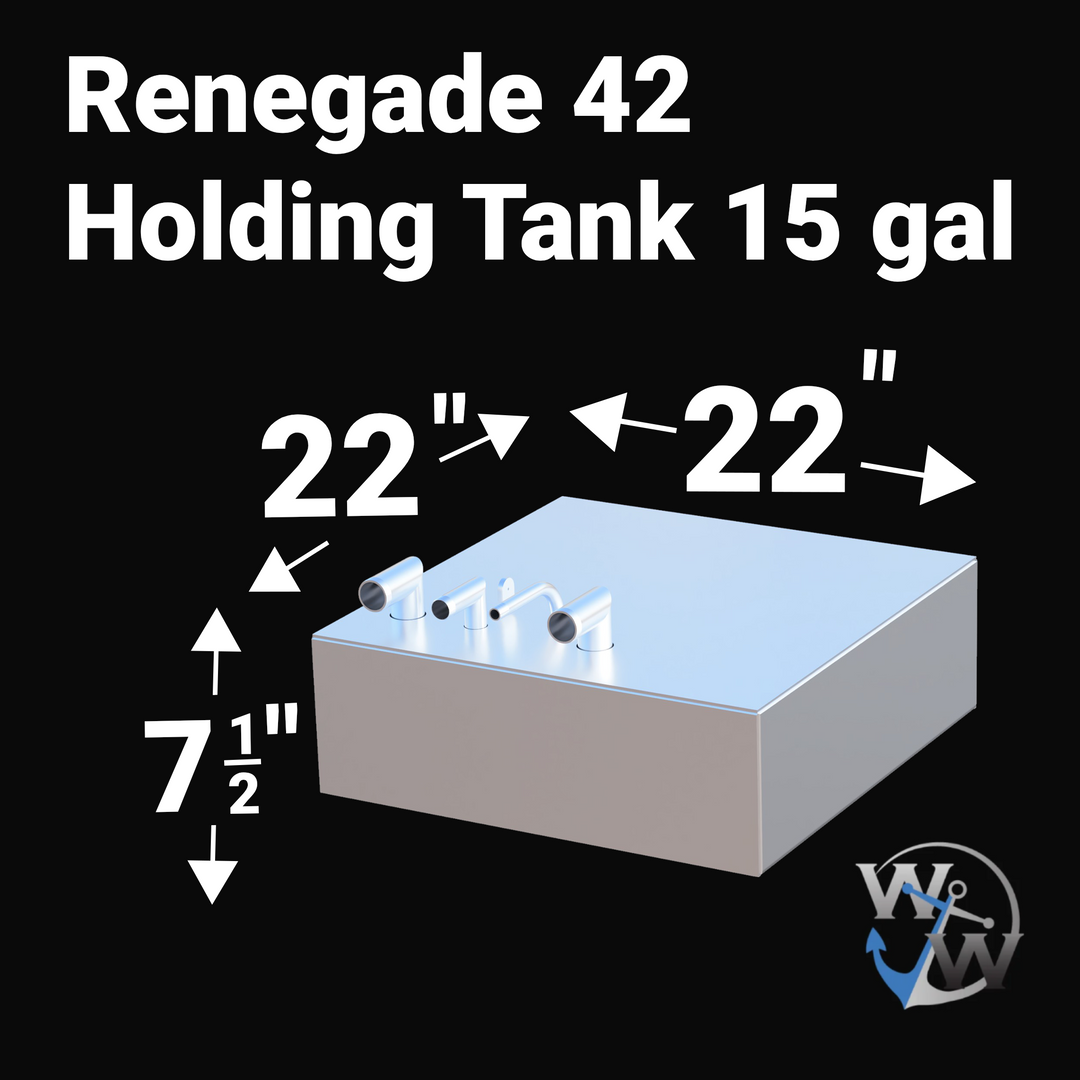 Renegade 42 - 3 Tank Combo - Fuel Tank (416 gal) Water (36 gal) and Hoding Tank (15 gal) | OEM Replacement