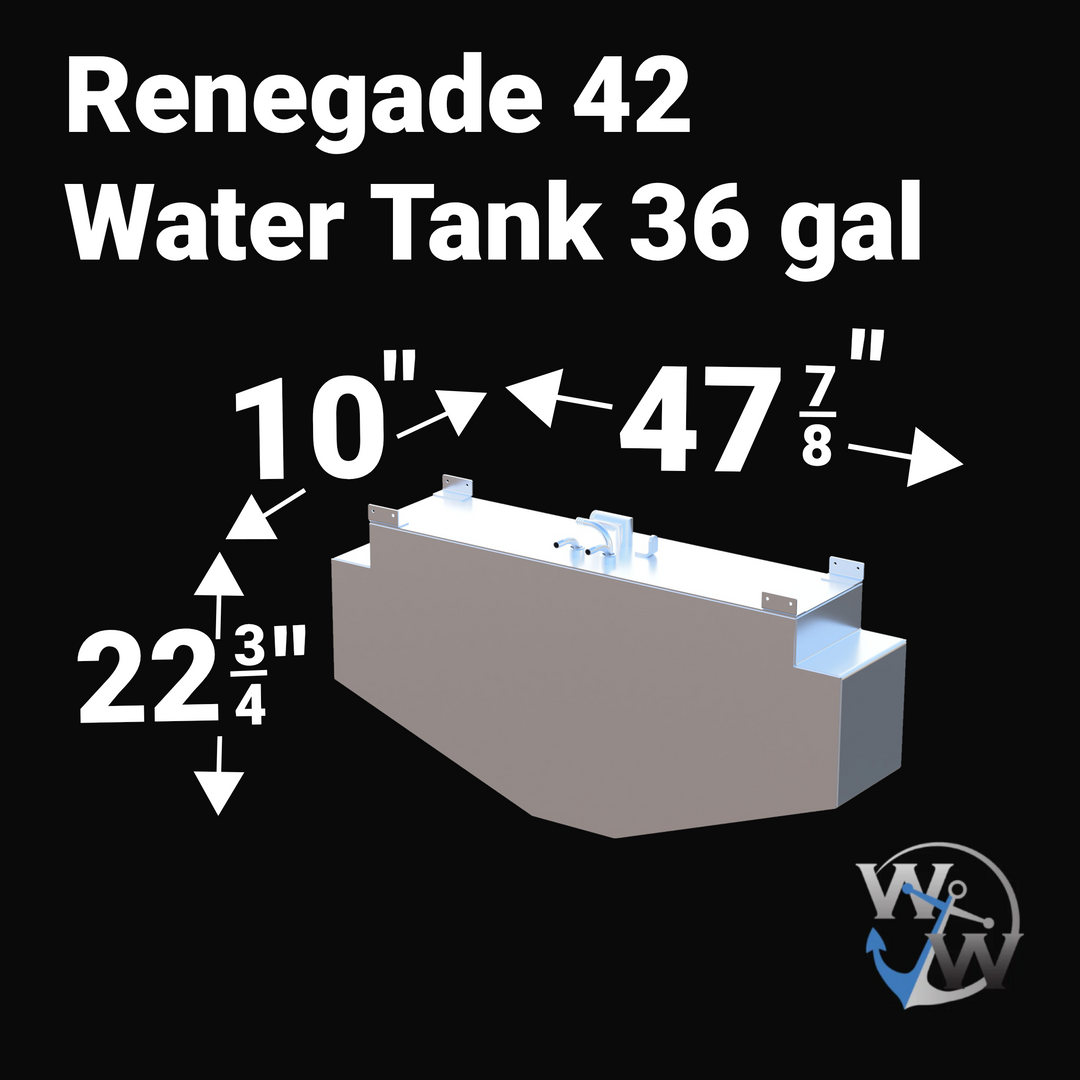 Renegade 42 - 3 Tank Combo - Fuel Tank (416 gal) Water (36 gal) and Hoding Tank (15 gal) | OEM Replacement