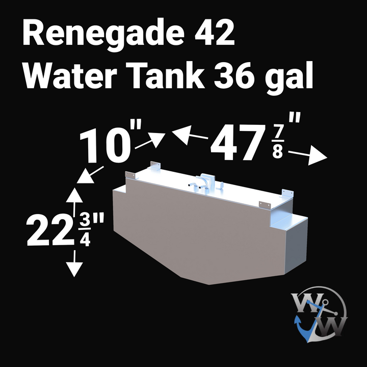 Renegade 42 - 3 Tank Combo - Fuel Tank (416 gal) Water (36 gal) and Hoding Tank (15 gal) | OEM Replacement