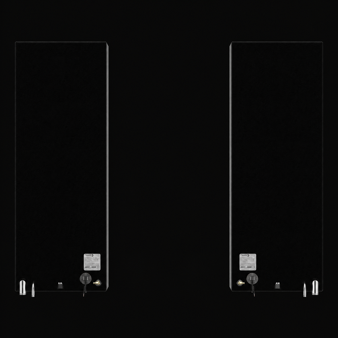 A top-down vertical aerial layout view of a symmetrical black two-tank system, detailing the component configuration for a Rinker Fiesta Vee 280 replacement saddle fuel tank 2-tank combo. This bird's-eye perspective showcases the mirrored arrangement of the twin port and starboard fuel cells, precision-fabricated from heavy-gauge marine-grade 5052-H32 aluminum and fully sealed in a protective, anti-corrosive black TarGard epoxy coating. The layout demonstrates how all primary fuel management components are 