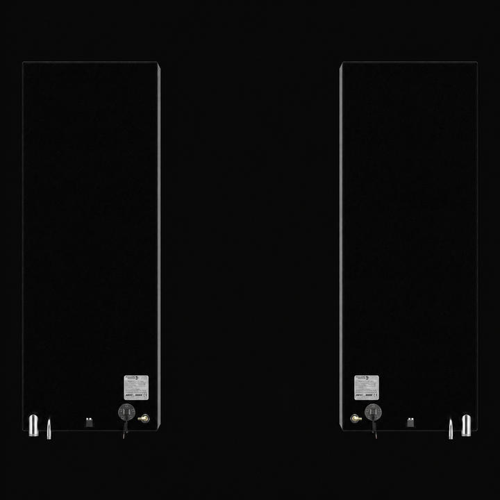 A top-down vertical aerial layout view of a symmetrical black two-tank system, detailing the component configuration for a Rinker Fiesta Vee 280 replacement saddle fuel tank 2-tank combo. This bird's-eye perspective showcases the mirrored arrangement of the twin port and starboard fuel cells, precision-fabricated from heavy-gauge marine-grade 5052-H32 aluminum and fully sealed in a protective, anti-corrosive black TarGard epoxy coating. The layout demonstrates how all primary fuel management components are 