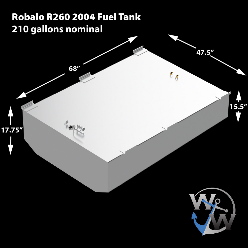 Robalo R260 2005 - 210 gal. Belly Fuel Tank | OEM Replacement - Welding World, Inc.