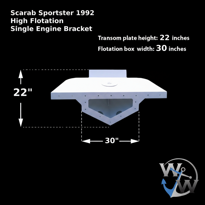 Scarab Sportster 1992 High Flotation Single Engine Bracket