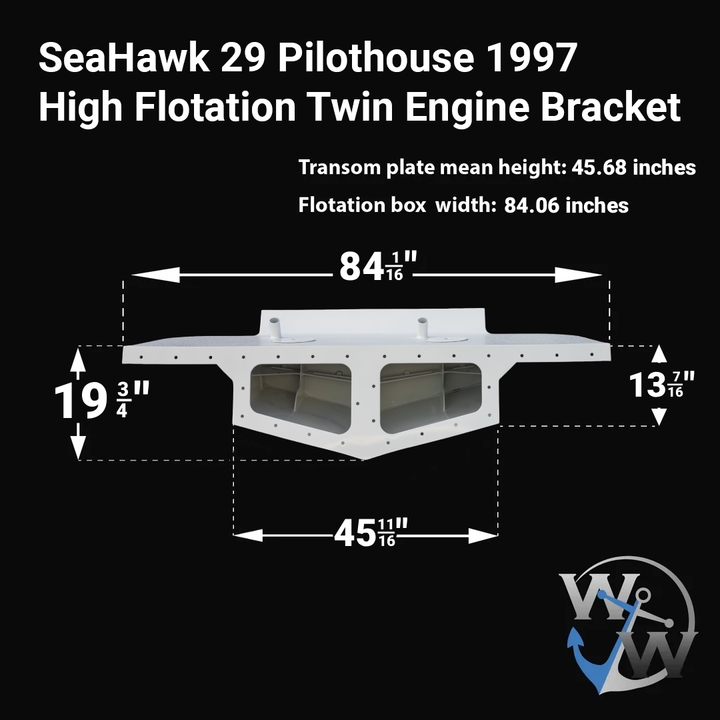 SeaHawk 29 Pilothouse 1997  High Flotation Twin Engine Bracket