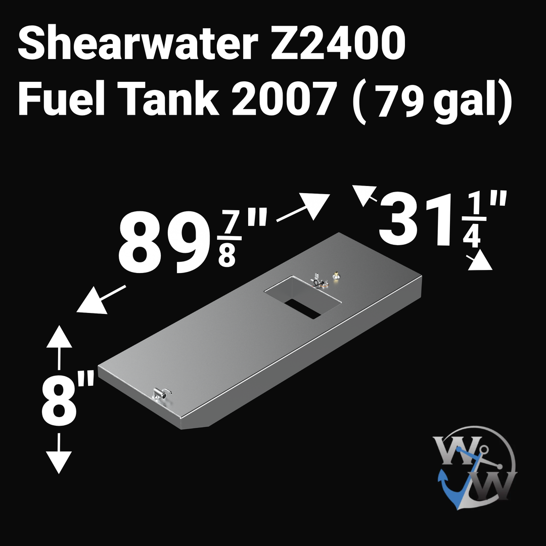 Shearwater Z2400 (Plastic to Aluminum) Fuel Tank (79 gal) | 2007 OEM Replacement