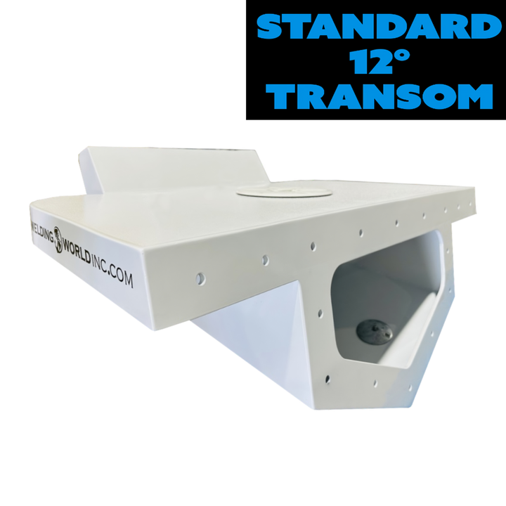 Standard High Flotation Single Outboard Engine Bracket - 12° Transom - Welding World, Inc.