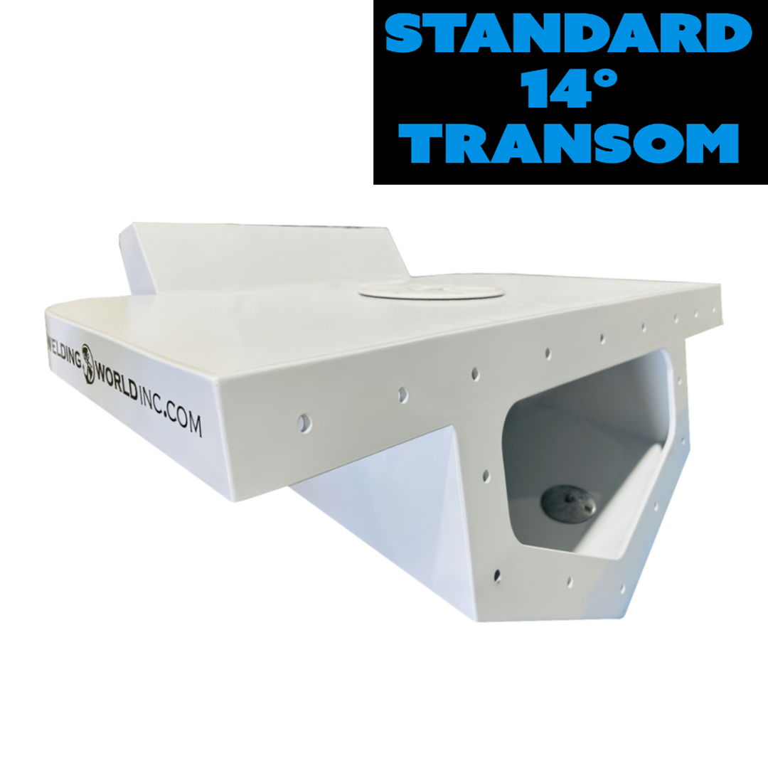 Standard High Flotation Single Outboard Engine Bracket - 14° Transom - Welding World, Inc.