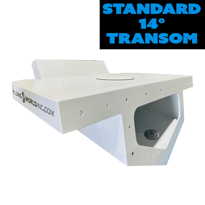Standard High Flotation Single Outboard Engine Bracket - 14° Transom - Welding World, Inc.