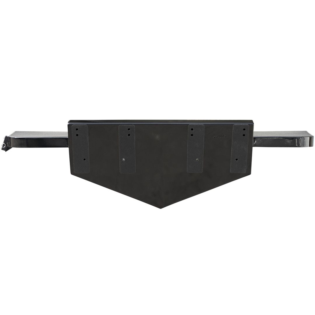 A standard high flotation twin outboard engine bracket designed for a 15° transom, featuring a triangular shape with multiple mounting holes for secure attachment. The bracket is shown against a transparent background, emphasizing its structure and design