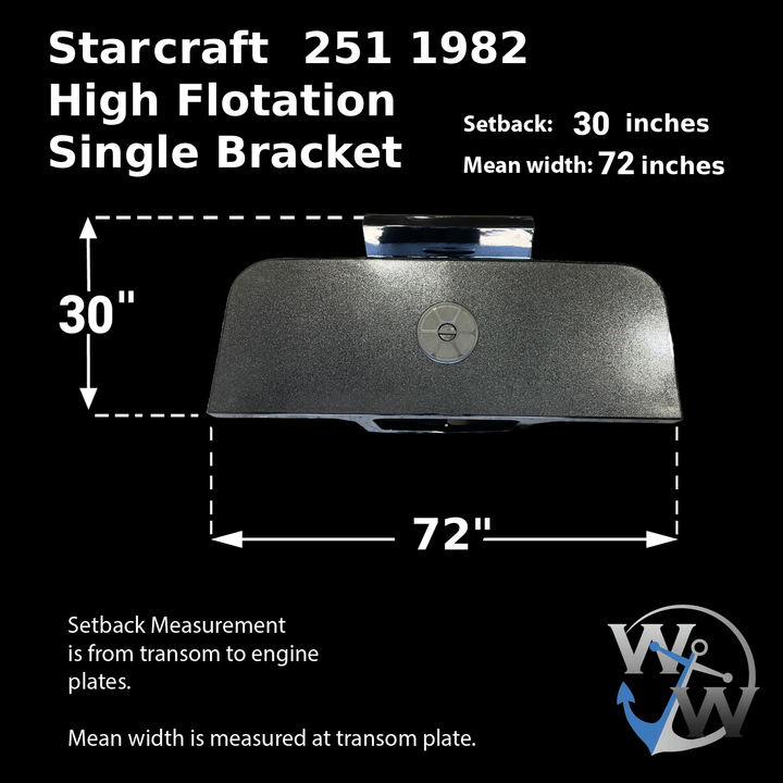 Starcraft 251 (1982) High Flotation Single Engine Bracket