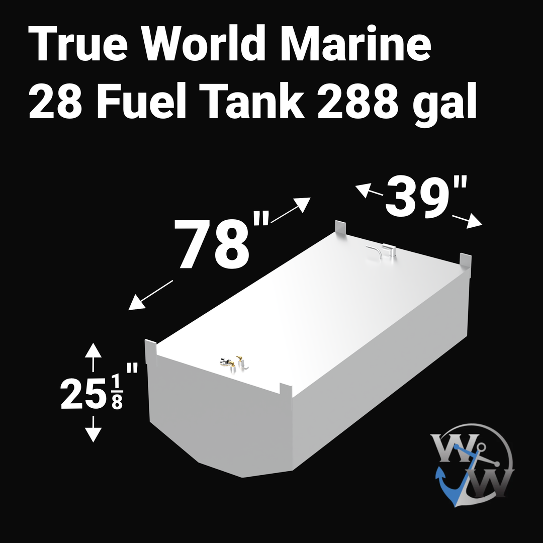 True World Marine 28' (288 gal) Fuel Tank | OEM Replacement