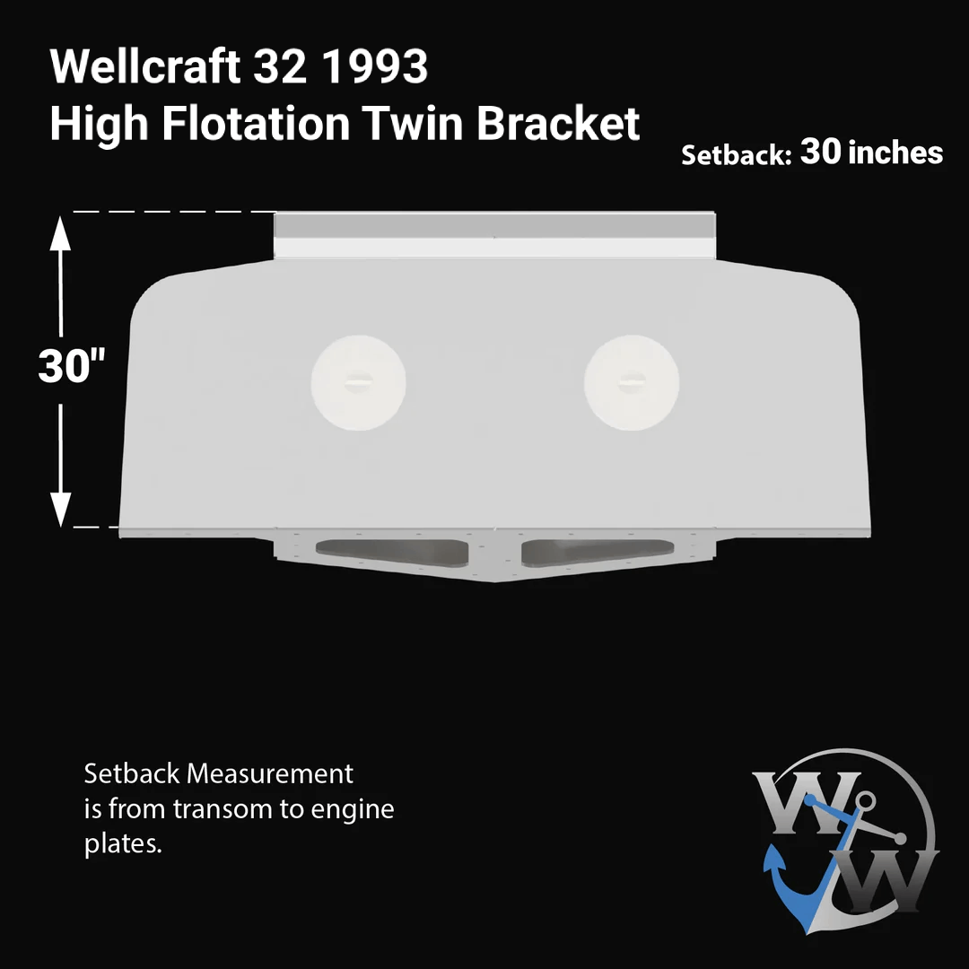Wellcraft 32 (1993) High Flotation Twin Engine Bracket - Welding World, Inc.