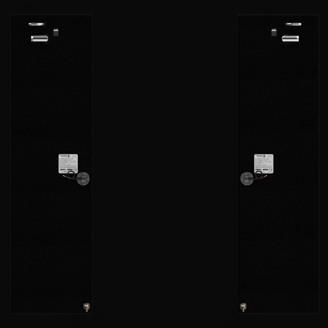 A top-down overhead view of the Whitewater 28 AFT replacement fuel tanks, showing the symmetrical PORT and STBD 46-gallon units. The image highlights the professional black TarGard epoxy finish and clearly visible NMMA/ABYC certification labels. Each tank features precision-welded 316 stainless steel fill and vent tubes, integrated fuel sending units, and brass pickups. Constructed from .190" marine-grade aluminum, this set is engineered for a guaranteed 100% drop-in fit.