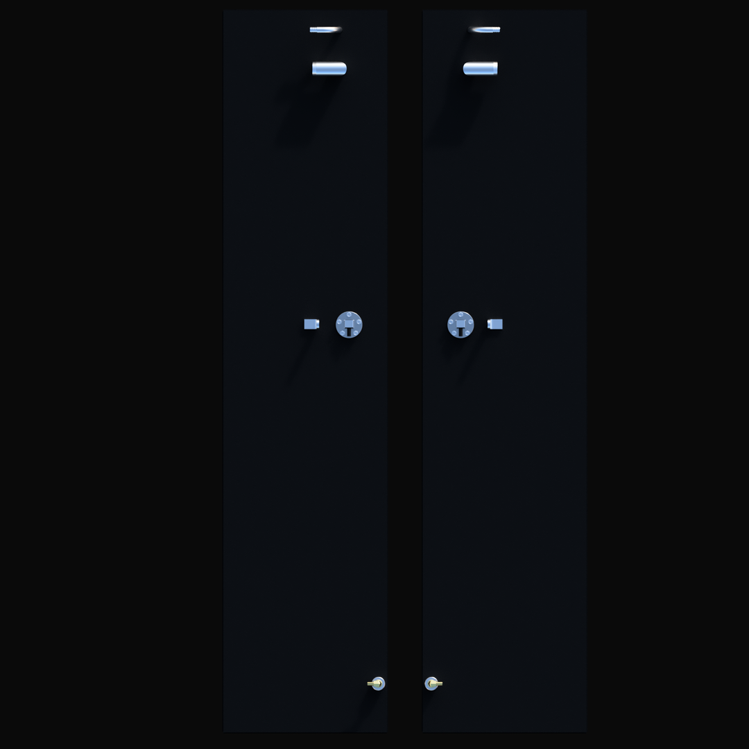 A top-down overhead view of the Whitewater 28 FWD replacement fuel tanks, showcasing the symmetrical port and starboard configuration. Each 75-gallon tank is finished in a protective black TarGard epoxy and features precision-aligned 316 stainless steel fill tubes, vent tubes, and integrated fuel sending units. Constructed from .190" marine-grade aluminum, these tanks are engineered for a guaranteed 100% drop-in fit and maximum fuel system efficiency.