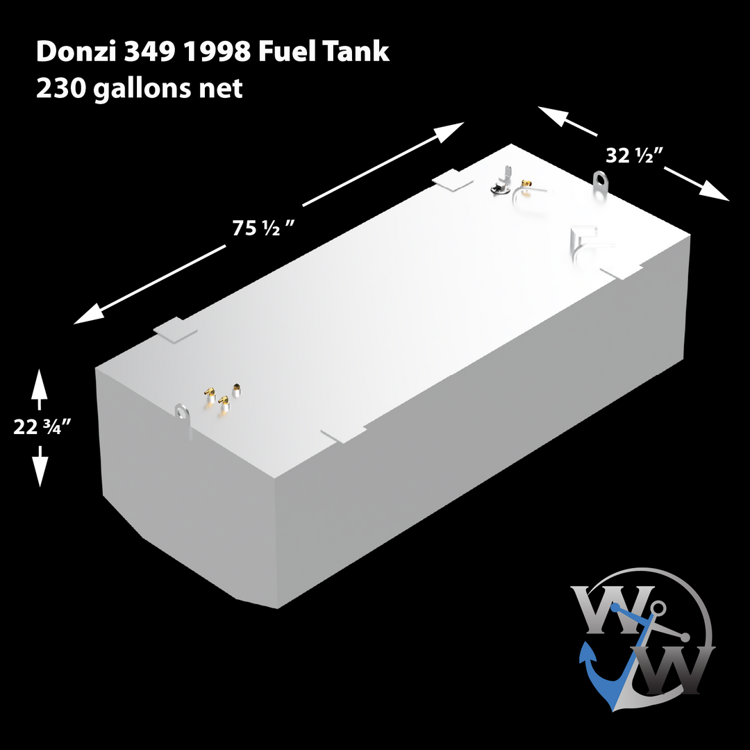 Donzi 349 - 1998 - 230 gal. OEM Replacement Belly Fuel Tank