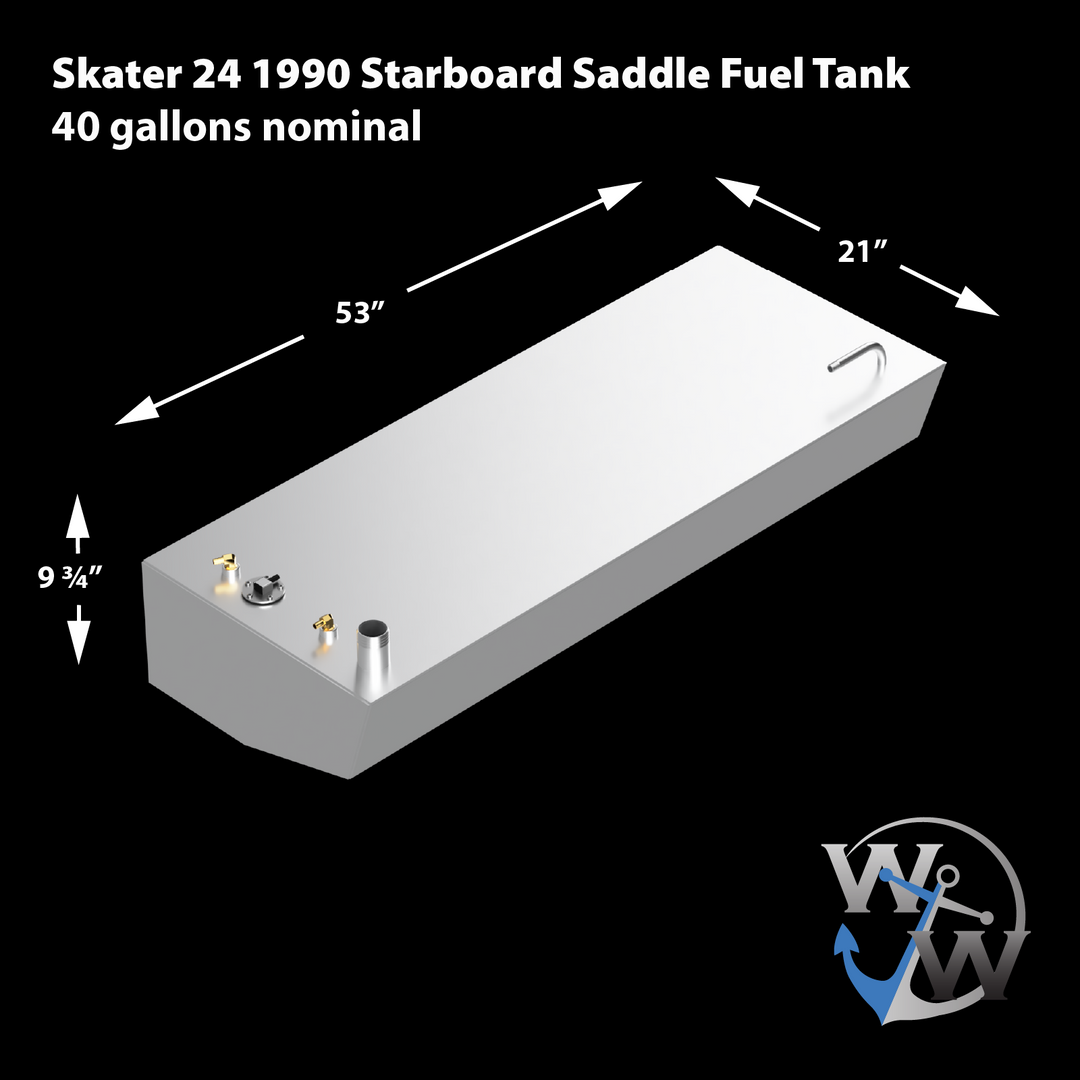 Skater 24 - 1999 - 40 gal. Combo de tanque de combustible de sillín de repuesto OEM (2 tanques)