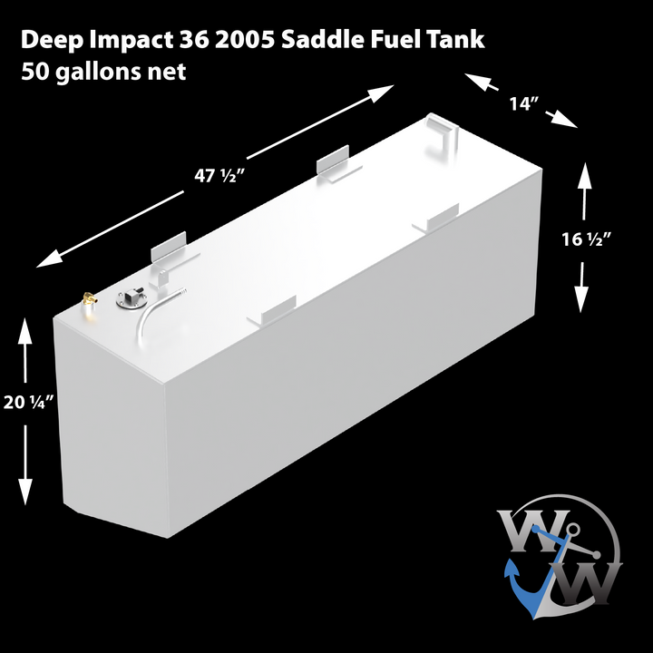 Deep Impact 36 2005 - 3-Tank Combo Kit (1 x 303 gal. Main Belly Fuel Tank & 2 x 50 gal. Saddle Tanks)