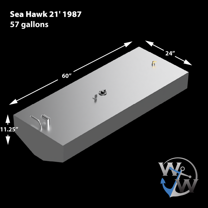 Sea Hawk 21' 1987 - 57 gal. OEM Replacement Belly Fuel Tank