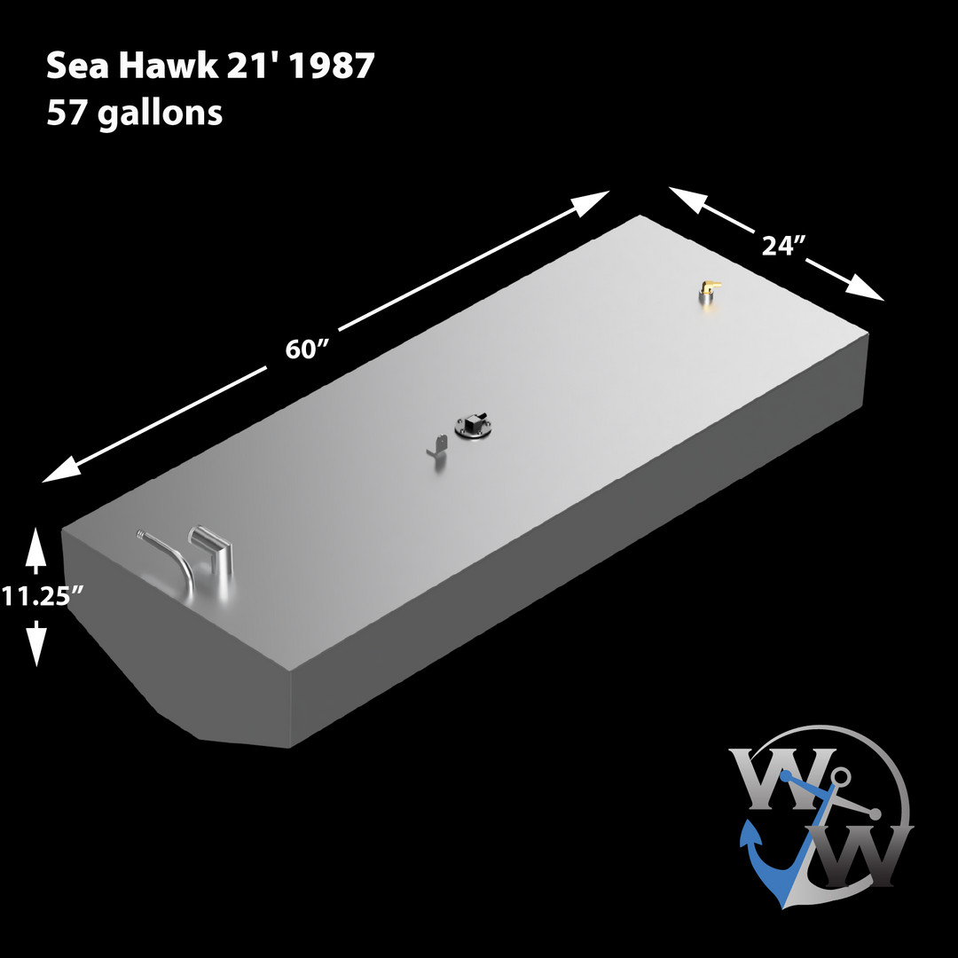 Sea Hawk 21' 1987 - 57 gal. Tanque de combustible de repuesto OEM