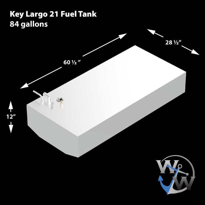 Key Largo 21'  - 84 gal. OEM replacement belly fuel tank