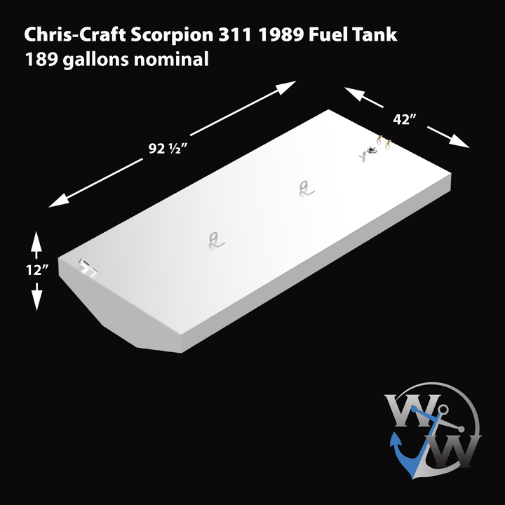 Chris-Craft Scorpion 311 - 1989 - 189 gal. nominal OEM Replacement Tank