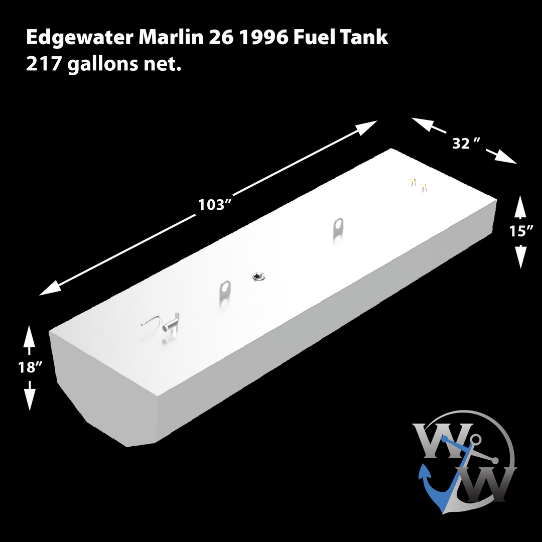 Edgewater 18.5 CC 1999 - 53 gal. Tanque de combustible de repuesto OEM neto