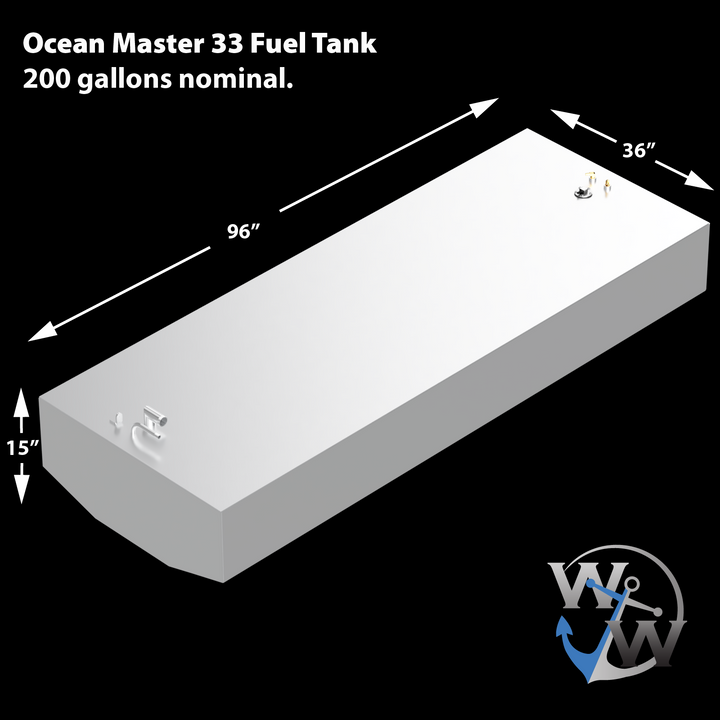 Ocean Master 33 - 200 gal. OEM Replacement Belly Fuel Tank