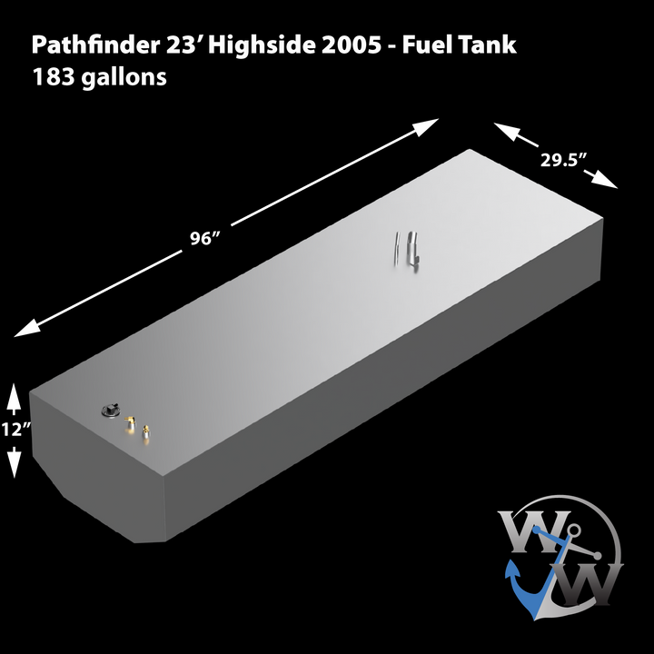 Pathfinder 23' Highside  2005 - 183 gal. OEM replacement belly fuel tank