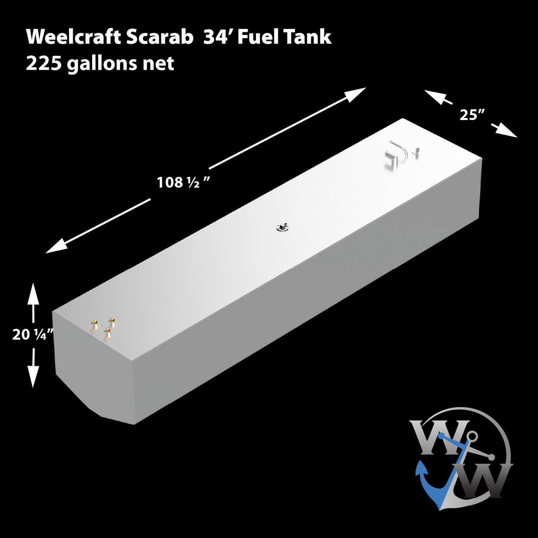 Wellcraft Scarab 34' 225 gal. OEM Replacement Fuel Tank