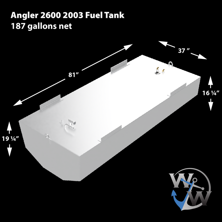 Angler 2600 - 2003 187 gal. net OEM Replacement Belly Fuel Tank