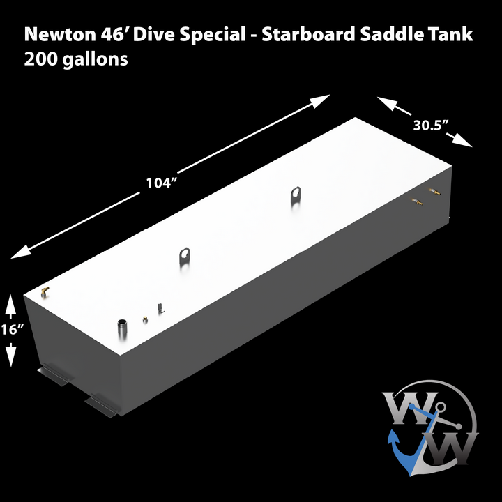 Newton 46' Dive Special - 200 gal. OEM Replacement Diesel Saddle Tank