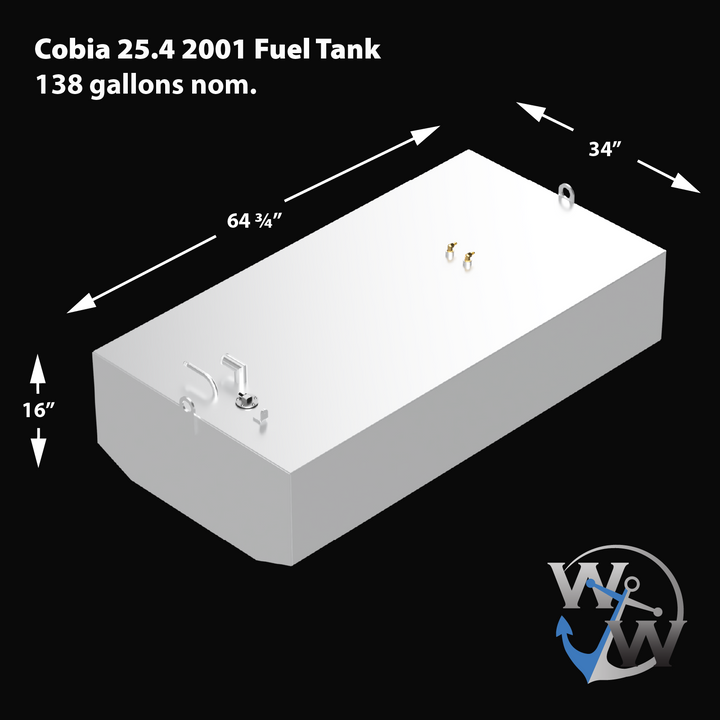 Cobia 25.4 - 2001 - 138 gal. OEM Replacement Fuel Tank