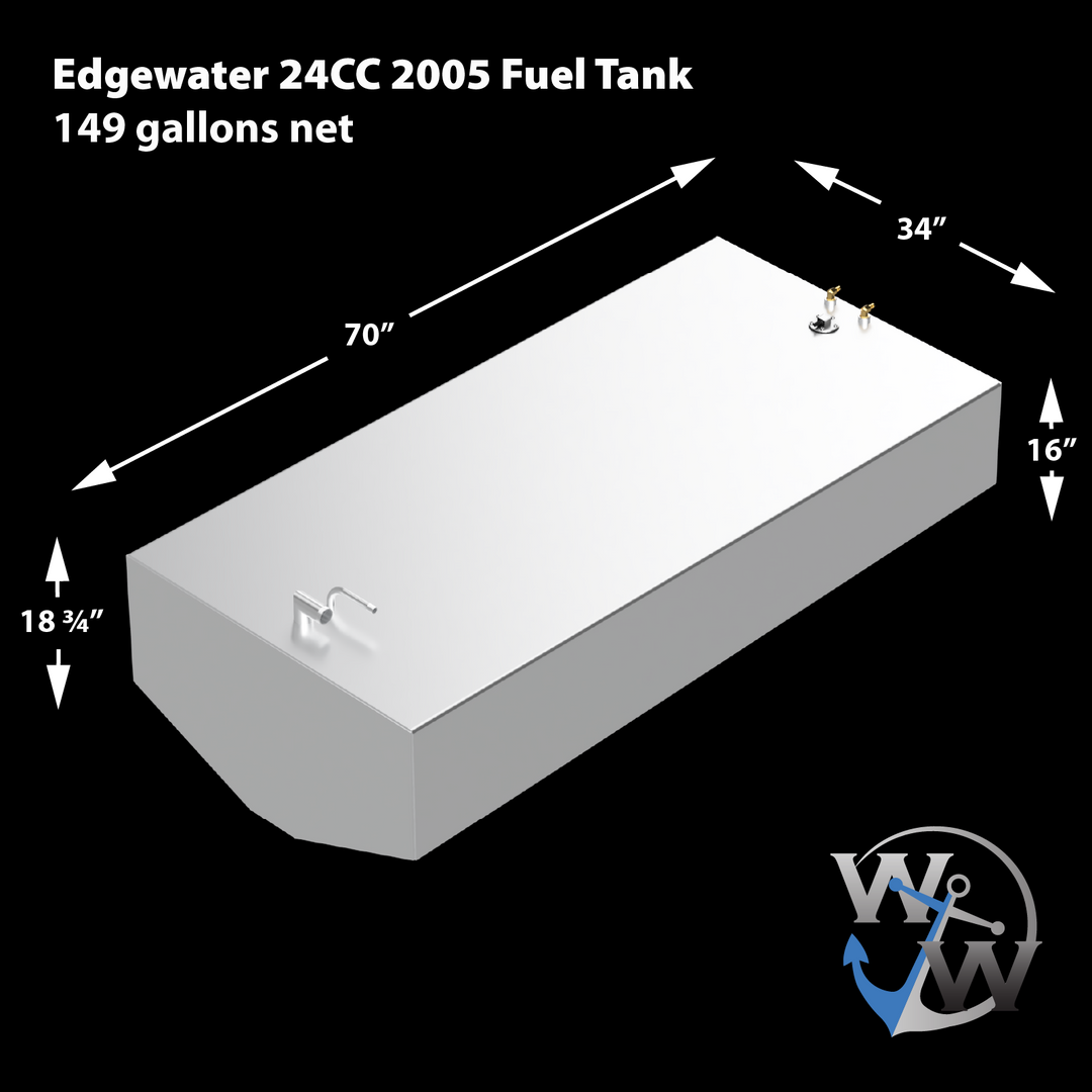 Edgewater 24 CC 2005 - 149 gal. Tanque de combustible de repuesto OEM neto