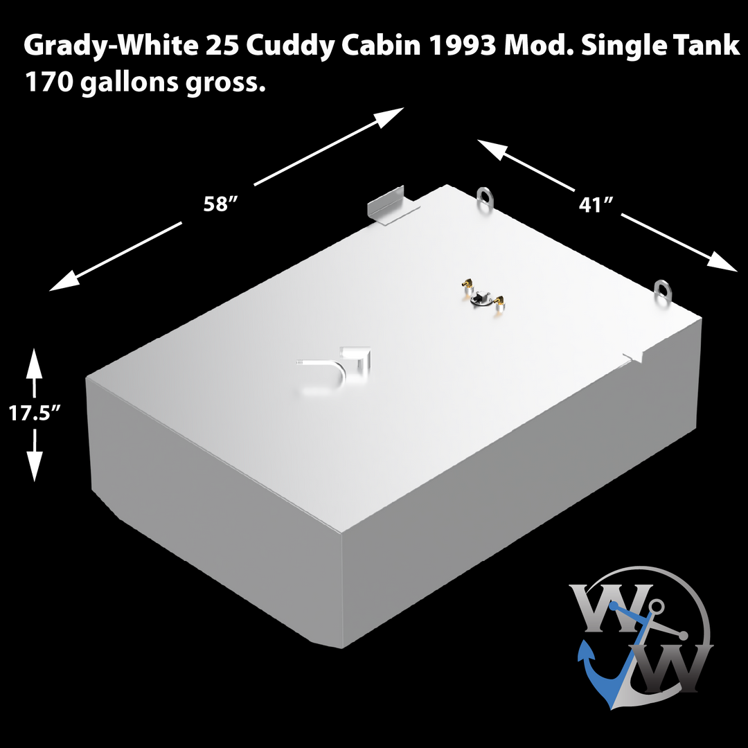 Grady-White 25' Cuddy Cabin 1993 - 170 gal. Aux. Tank Delete Modified Fuel Tank