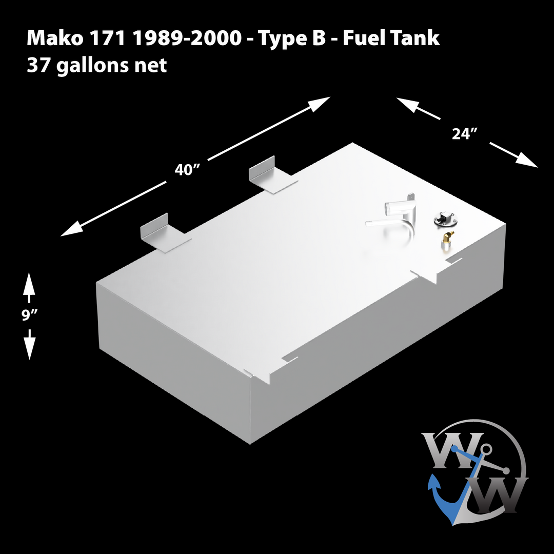 Mako 171 1989-2000 Type-B - 37 gallon OEM Replacement Fuel Tank