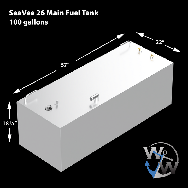 SeaVee 26' 2-Tank Combo 100 & 33 gal. OEM Replacement Fuel Tank Kit